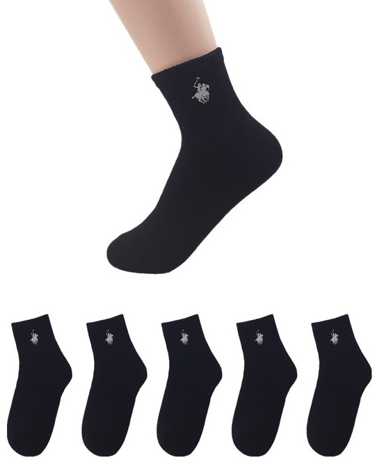 비버리힐스폴로클럽 여성용 미니 말로고 양말 5켤레 세트