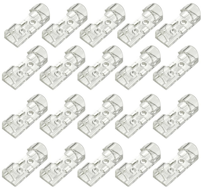 쥬롬 케이블 선정리 클립, 20개, 투명