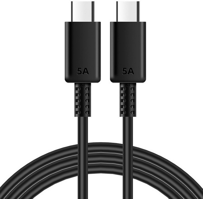 바라보고 C타입-C타입 갤럭시 5A 초고속 PD 충전케이블 45W, 블랙, 1개, 100cm