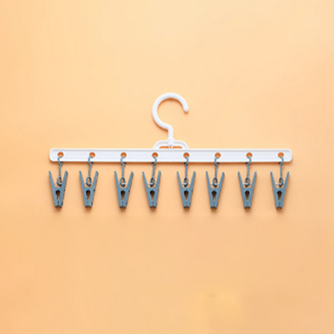앞날창창 양말 모자 옷걸이 빨래 집게 건조대, 블루, 2개