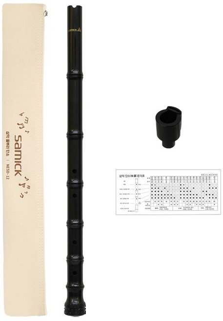 삼익악기 불기 쉬운 이지단소 NESD-12, 블랙, 1개