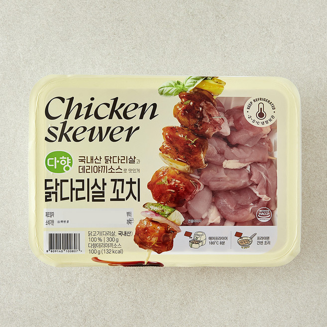 다향오리 닭다리살 꼬치 300g + 데리야끼소스 100g 세트, 400g, 1세트