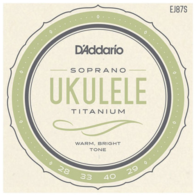 D'Addario Shimro樂器 鈦金屬高音烏克麗麗弦 436102, 1個, 單一顏色, EJ87S