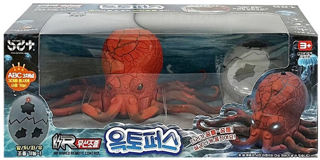 반디토이 옥토퍼스 무선조종 완구, 혼합색상, 1개
