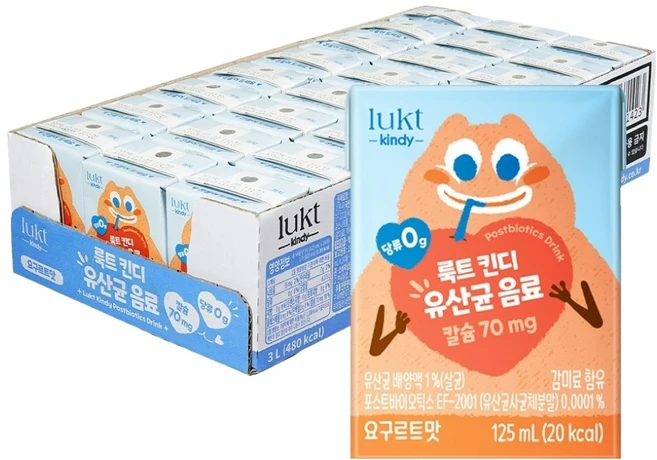 룩트킨디 유아용 킨디 유산균 음료, 24개, 125ml - 쿠팡