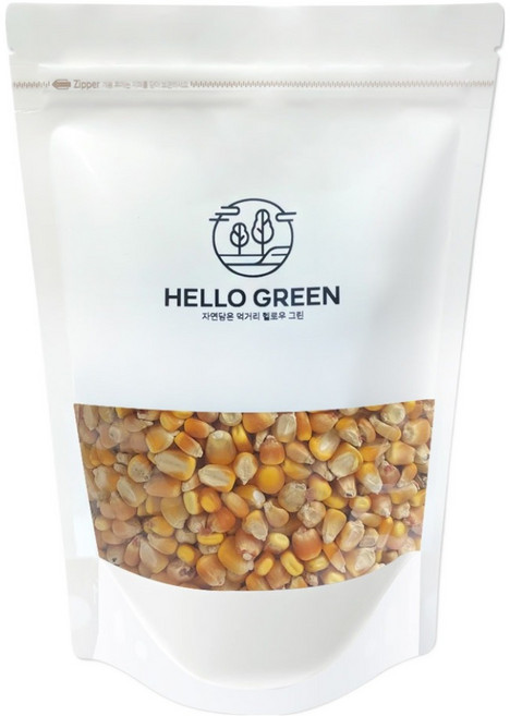 헬로우그린 국산 말린 찰옥수수 알갱이 팩, 1개, 1kg