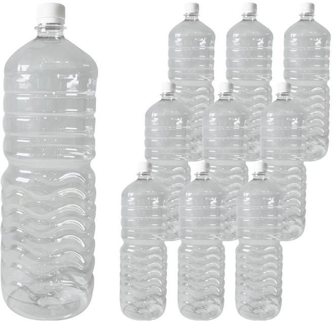 대경페트산업 생수 PET 용기 GW 1.8L x 10p + 흰색 캡 10p 세트, 1세트