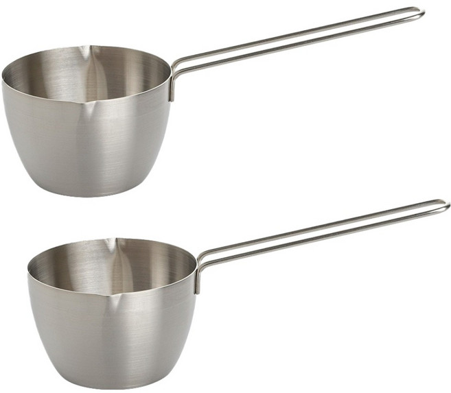 스텐 손잡이 계량컵, 실버, 200ml, 2개