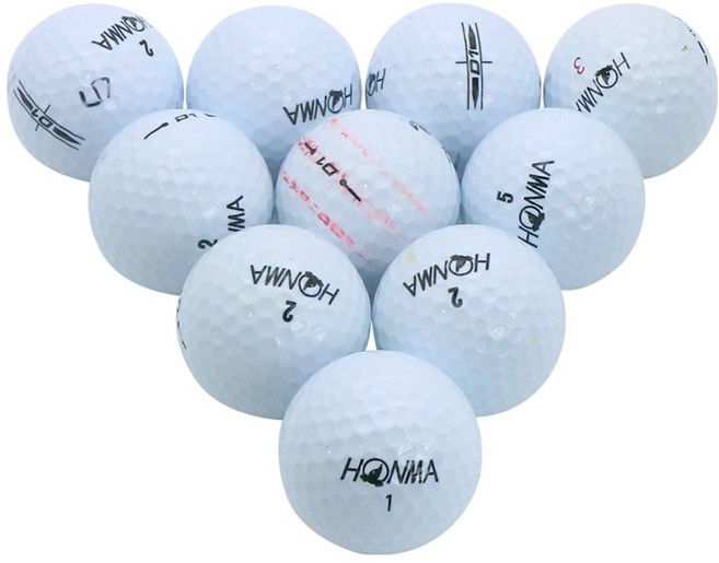 혼마 유니크에픽 혼합 골프공 로스트볼 A 42.67mm, 화이트, 10개
