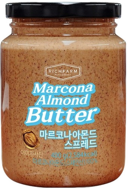 리치팜너트 마르코나 아몬드 스프레드, 1개, 400g