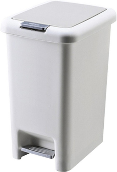 그린허그 원터치 페달 휴지통, 화이트