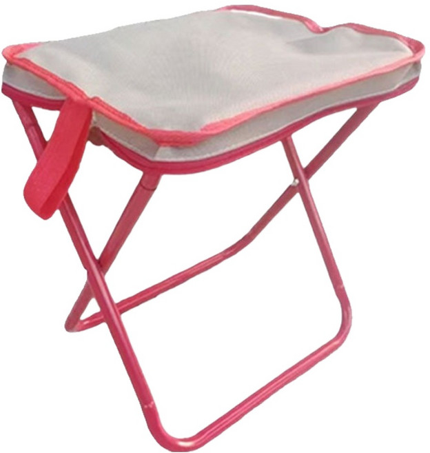 초경량 파우치형 휴대용 접이식 레저 의자 대형, 레드, 1개