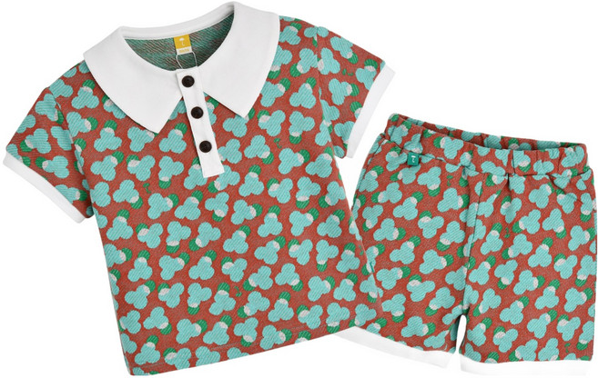 moimoln 嬰幼兒透氣Cloudy短袖上下衣套裝 M242STB27P