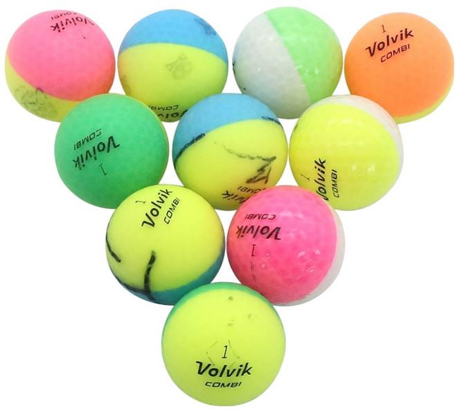 볼빅 유니크에픽 콤비 에디션 골프공 로스트볼 A 42.67mm, 혼합색상, 1개입, 10개