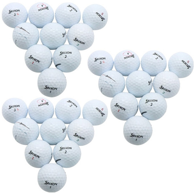 SRIXON Unique Epic二手混合高爾夫球 A級 42.67mm, 30顆, 白色, 1組