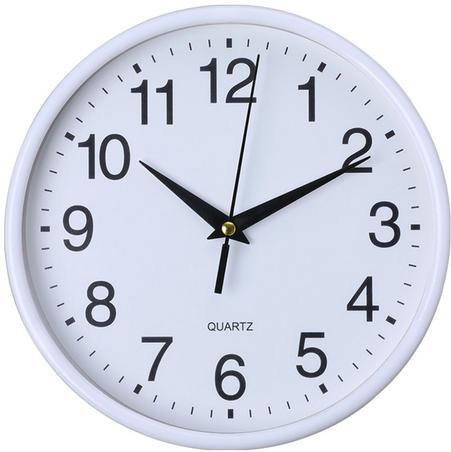 탑피아 인테리어 벽시계 20cm, 화이트