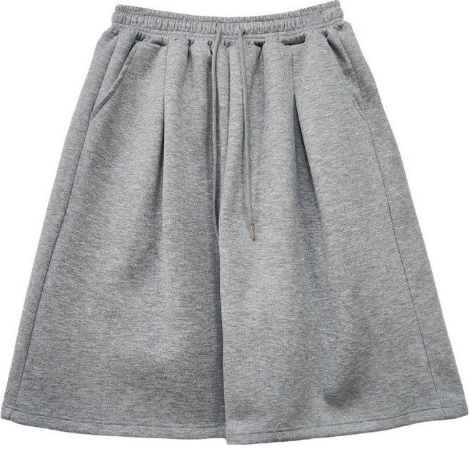 플랜데이 여성용 미디움/롱 킬츠 핀턱 버뮤다 밴딩팬츠