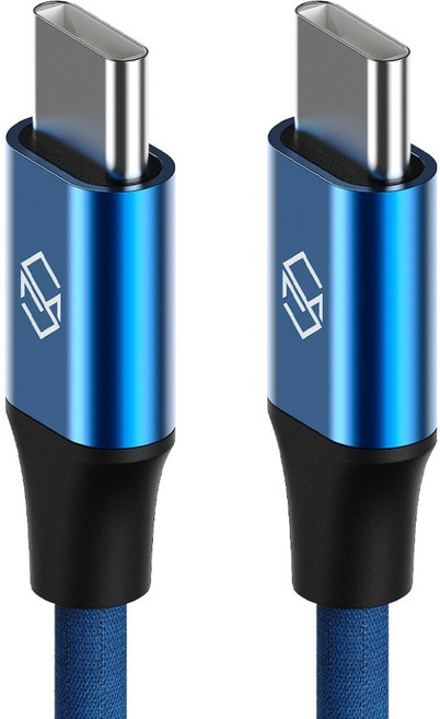 신지모루 C타입-C타입 초고속 충전 케이블 60W, 0.5m, 블루, 2개