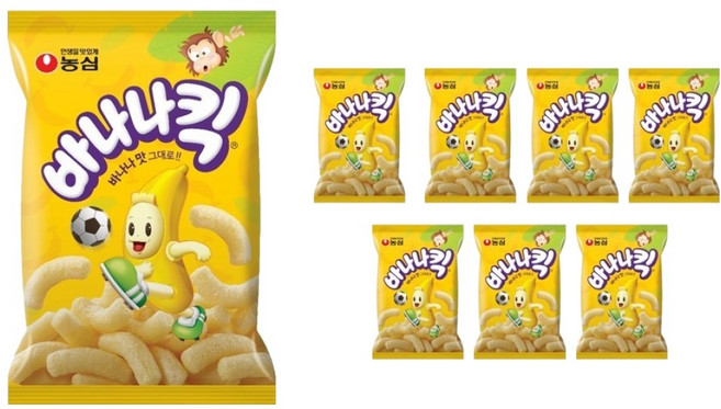 농심 바나나킥, 118g, 8개