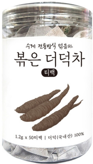 수제 전통방식 더덕차 티백, 1.2g, 1개, 50개입