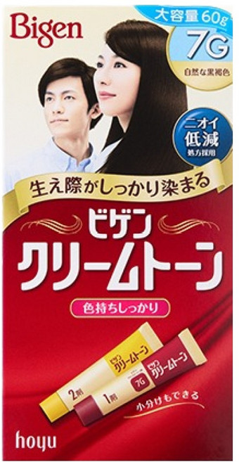 비겐 크림톤 염색제, 7G 자연 흑갈색, 1개