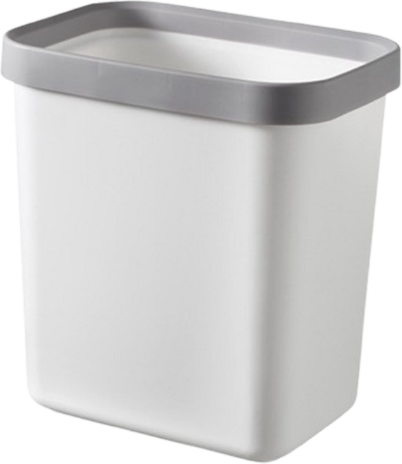 그린허그 봉투 고정 오픈 휴지통, 화이트