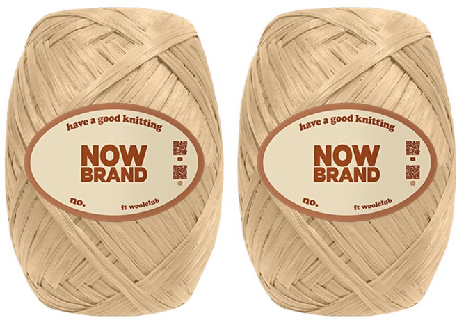 WoolClub NOWBRAND 高級拉菲草線 40g, 2個, 7號 半光澤
