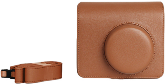 wide 400 拍立得皮質復古相機包/保護套/PU攝影包/相機套收納包 棕色, 1個, 單一商品