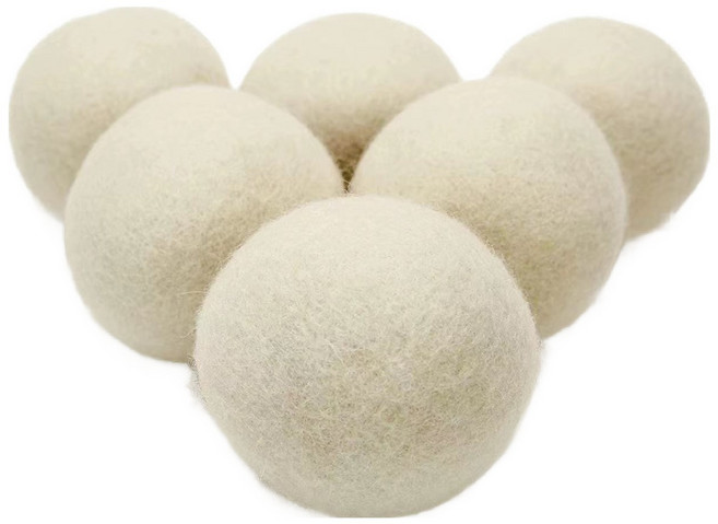 누홈 고양이가 좋아하는 뉴질랜드 건조기 양모볼 6cm, 6개