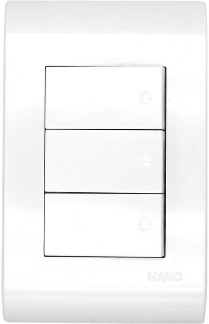 화이트 고급스위치 3구 120mm, 1개