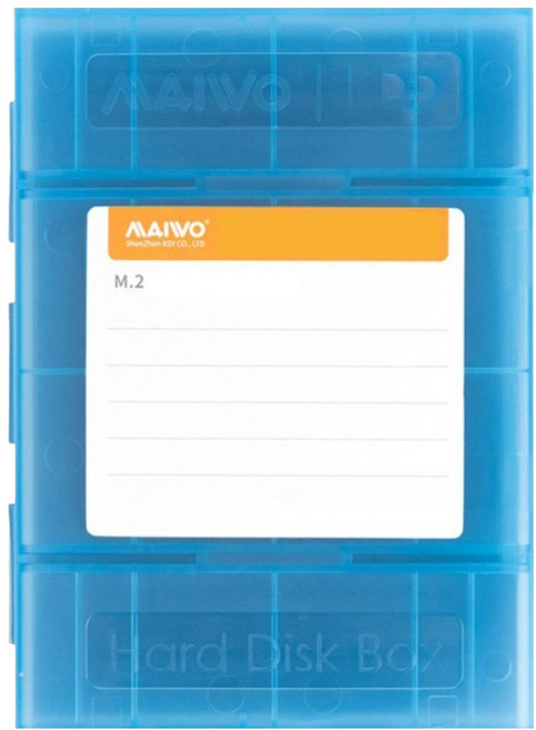 컴스 외장하드 충격방지 하드케이스 3.5 HDD M.2 SSD Blue KS834