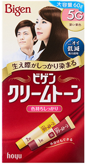 비겐 크림톤 염모제 60g, 5G 진한 밤색, 1개