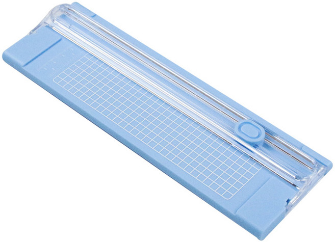 골드팡 눈금 컷팅 페이퍼 미니 재단기 블루, A4