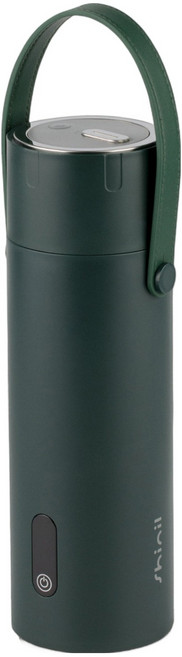 신일 무선 100도 분유 커피 전기포트 가열텀블러 딥그린, YN21700
