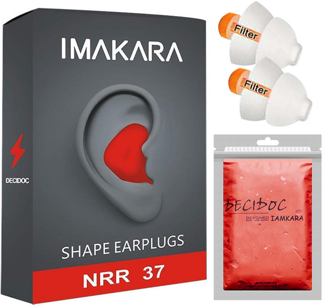 IMAKARA AHOYE 完美隔音降噪矽膠耳塞, 1入, 1包