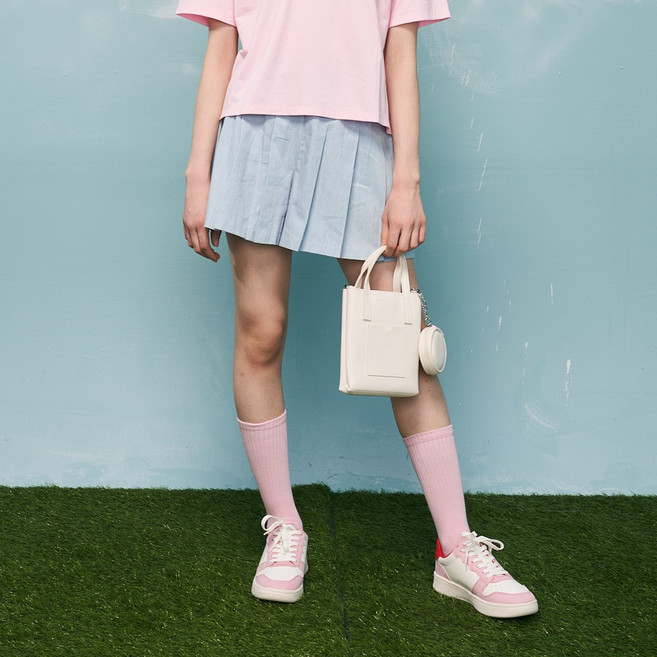 applepink 水洗百褶褲裙 S301