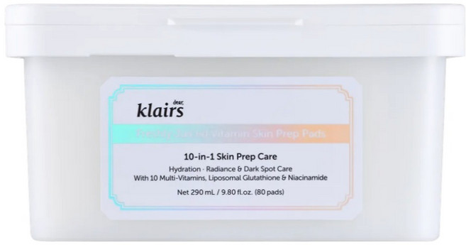 클레어스 프레쉴리 쥬스드 비타민 화잘먹 패드 290ml, 80매입, 1개