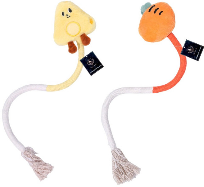 딩동펫 고양이 캣닢 로프 장난감 2종 세트, 오렌지, 옐로우, 1세트