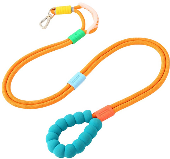 딩동펫 강아지 포동 멀티 핸즈프리 산책 리드줄, 오렌지, 1개