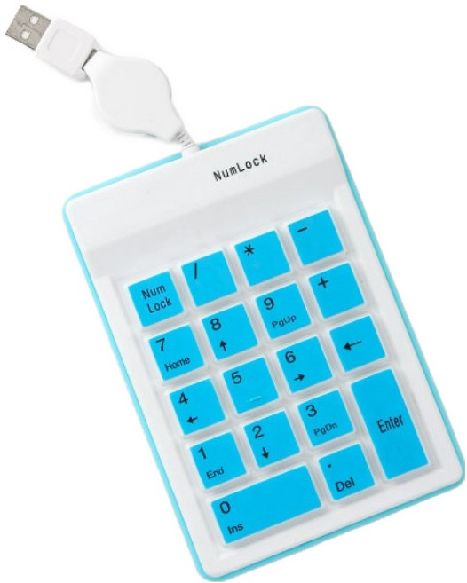 컴스 숫자 키패드 USB 자동감김, A1580