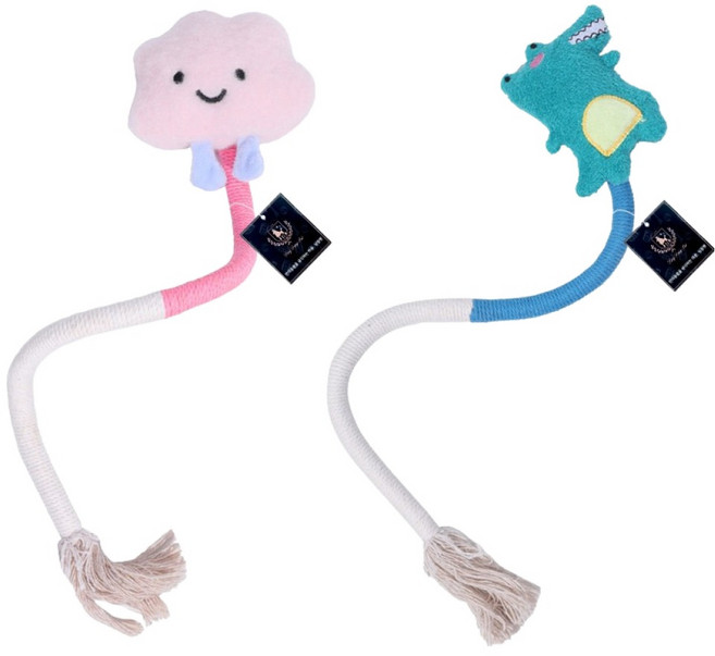 딩동펫 고양이 캣닢 로프 장난감 2종 세트, 블루, 핑크, 1세트