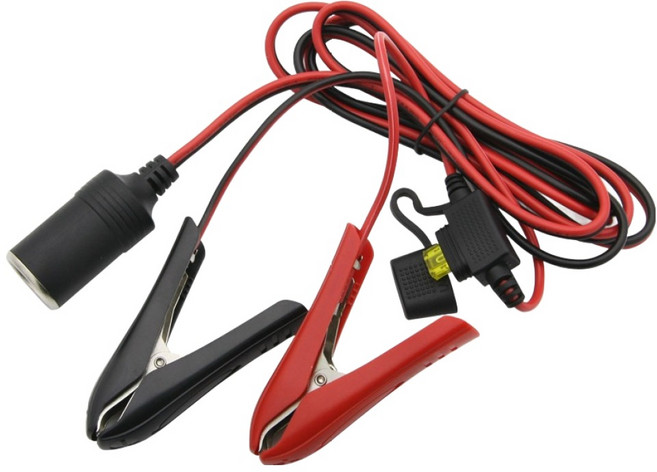 컴스 차량용 시가 전원 연결 케이블 20A + 휴즈 세트 BT469, 1세트