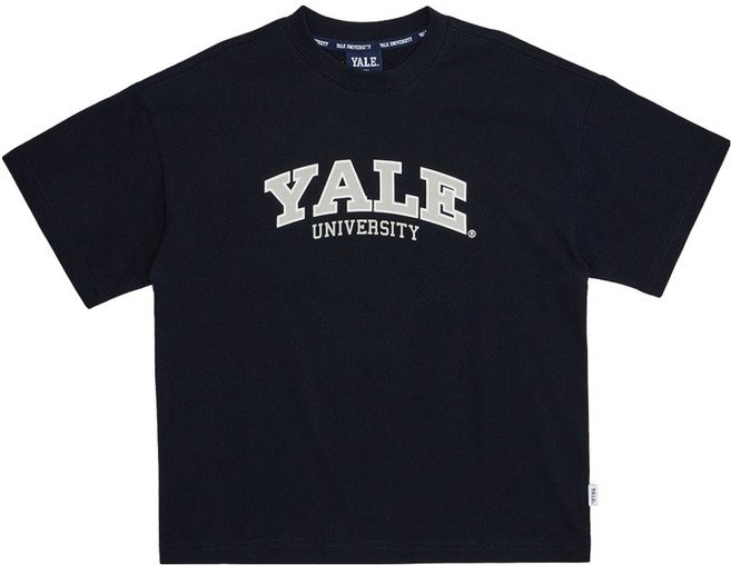 예일키즈 아동용 통기성 예일 로고 하프 슬리브 면 티셔츠 YJCCHSE23290