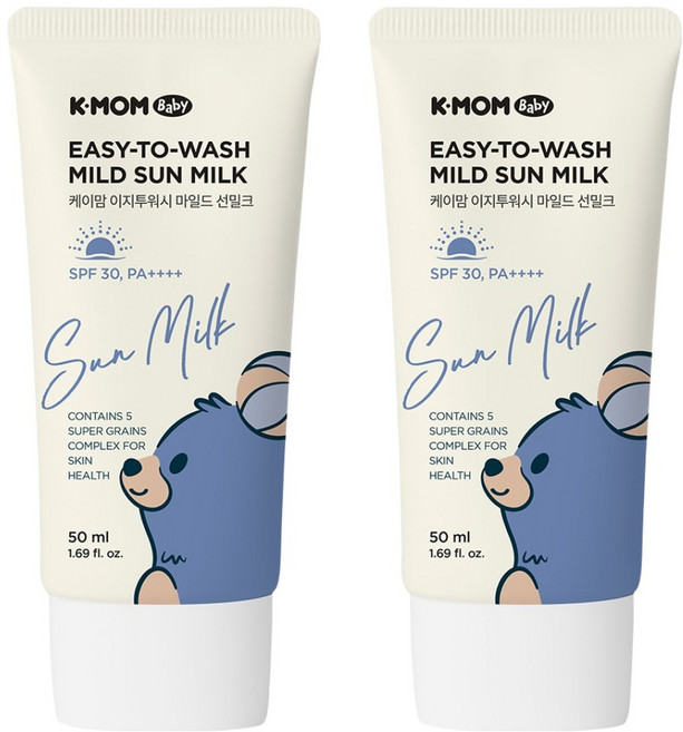 케이맘 이지투워시 마일드 선밀크 SPF30 PA++++, 50ml, 2개