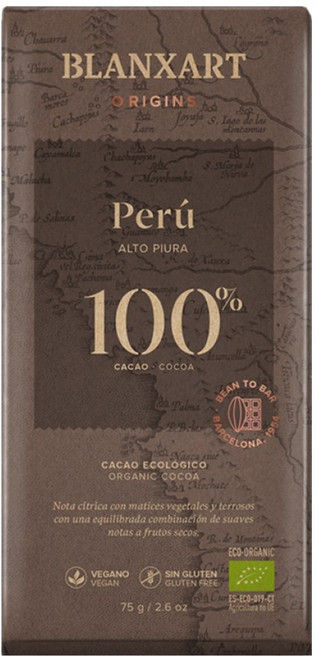 블랑사르트 유기농 100% 빈투바 다크 초콜릿, 1개, 75g