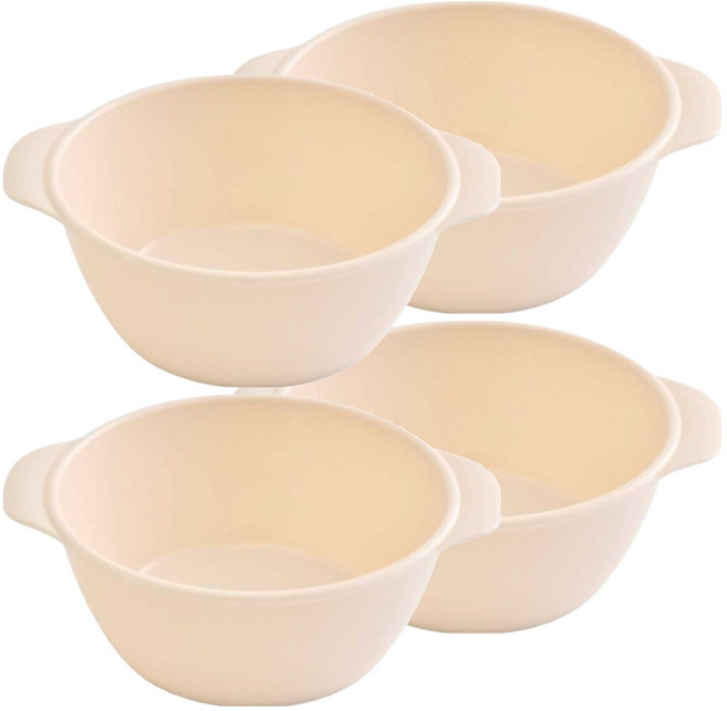 팬톤홈퍼니싱 CMYK 유아용 PP 원형 스낵볼, 크림, 4개