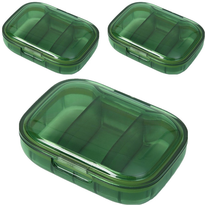 일상속반짝 3칸 약통 그린, 3개