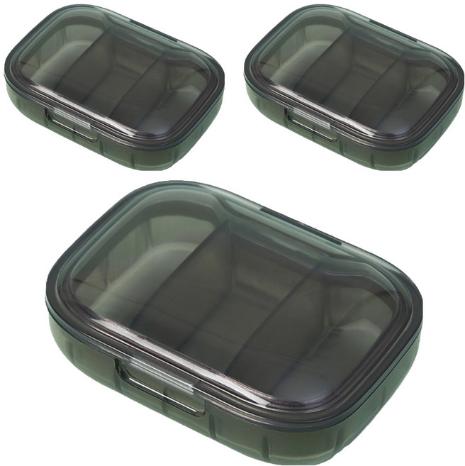 일상속반짝 3칸 약통 블랙, 3개