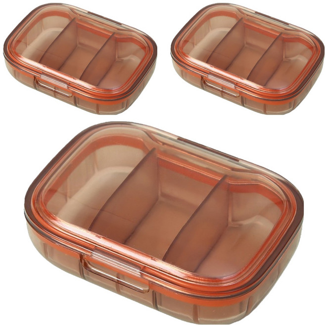 일상속반짝 3칸 약통 레드, 3개