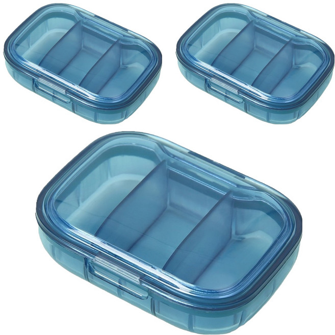 일상속반짝 3칸 약통 블루, 3개